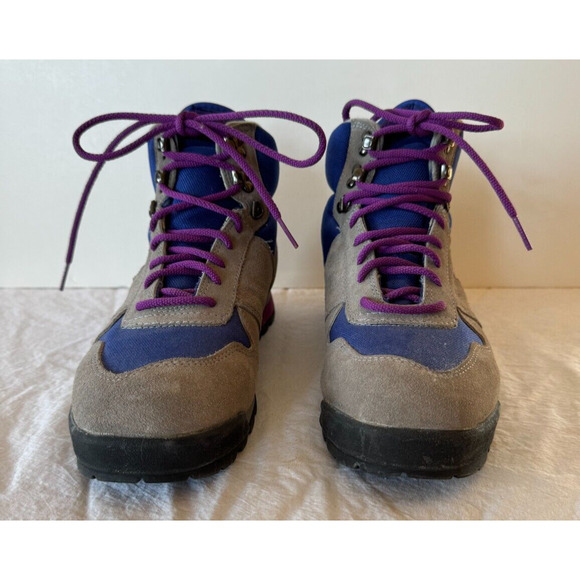 Merrell Y2K Womens Hiking Camping Boots Suede Sz 9 Air Cushion Gray Blue Purple - Picture 10 of 10
